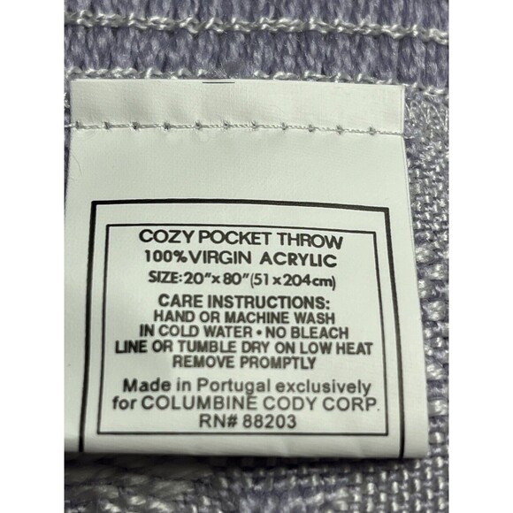 Columbine Cody Home Collection Cozy Pocket Shoulder Throw Shawl Lap Blanket - Picture 5 of 11